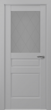 Межкомнатная дверь Ампир S, остекленная, серый 900x2000