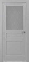 Межкомнатная дверь Ампир S, остекленная, серый