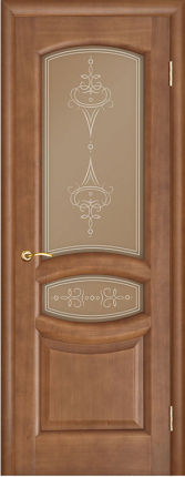 Шпонированная межкомнатная дверь Анастасия, остеклённая, Регидорс, анегри 74 тон