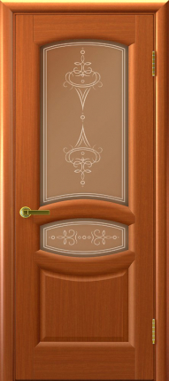 Межкомнатная дверь шпон Luxor Анастасия, остеклённая, анегри тон 74