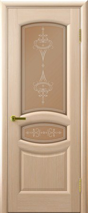 Межкомнатная дверь Анастасия, остеклённая, беленый дуб