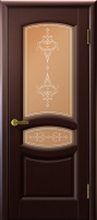 Межкомнатная дверь шпон Luxor Анастасия, остеклённая, венге
