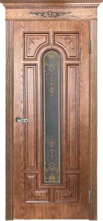 Дверь межкомнатная шпонированная Легенда Арес, остекленная, орех натуральный-2 900x2000