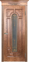 Межкомнатная дверь Арес, остекленная, орех натуральный-2