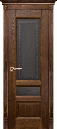Межкомнатная дверь массив дуба Аристократ №3 (BOLOGNA), античный орех