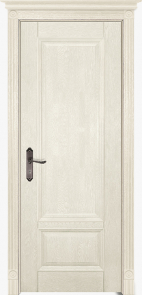 Межкомнатная дверь массив дуба Аристократ №4 (BOLOGNA), глухая, слоновая кость 900x2000