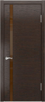 Межкомнатная дверь шпон Luxor АРТ-3, остеклённая, мореный дуб
