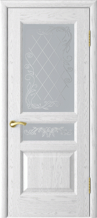 Межкомнатная дверь шпон Luxor Атлант-2, остеклённая, ясень белый 900x2000