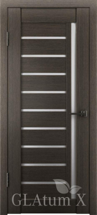 Межкомнатная дверь Атум Х11, остеклённая, серый дуб 900x2000