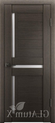 Межкомнатная дверь экошпон VFD GLAtum Х16, остеклённая, серый дуб Grey White Cloud 900x2000