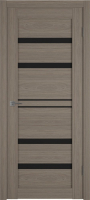 Межкомнатная дверь экошпон VFD Atum Pro Х26, остеклённая, Brun Oak, black gloss