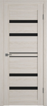 Межкомнатная дверь экошпон VFD Atum Pro Х26, остеклённая, Scansom Oak, black gloss