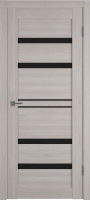 Межкомнатная дверь Атум Х26, остеклённая, Stone Oak, black gloss