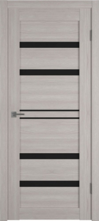 Межкомнатная дверь экошпон VFD Atum Pro Х26, остеклённая, Stone Oak, black gloss