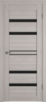 Межкомнатная дверь экошпон VFD Atum Pro Х26, остеклённая, Stone Oak, black gloss