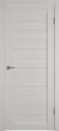 Межкомнатная дверь экошпон VFD GLAtum Х5, остекленная, беленый дуб Bianco White Cloud