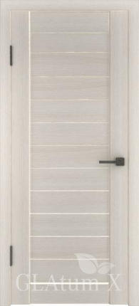 Межкомнатная дверь экошпон VFD GLAtum Х6, глухая, беленый дуб Bianco 900x2000