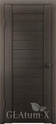 Межкомнатная дверь экошпон VFD GLAtum Х6, глухая, серый дуб Grey 900x2000