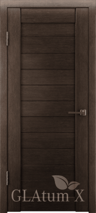Межкомнатная дверь экошпон VFD GLAtum Х6, глухая, венге 900x2000