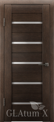 Межкомнатная дверь экошпон VFD GLAtum Х7, остеклённая, венге 900x2000