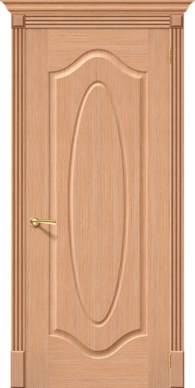 Межкомнатная дверь Аура, глухая, дуб 900x2000
