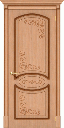 Дверь межкомнатная шпонированная Bravo Азалия, глухая, дуб 900x2000