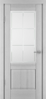 Шпонированная межкомнатная дверь Баден 2 остекленная RAL 7047