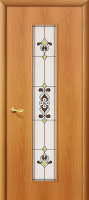 Межкомнатная дверь ламинированная 23Х Барокко, остеклённая, миланский орех