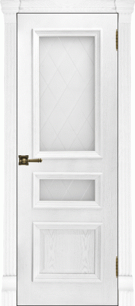 Шпонированная межкомнатная дверь Барселона, остеклённая, perla 900x2000