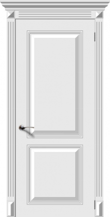 Дверь межкомнатная эмаль Верда Блюз, глухая, белый