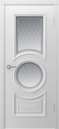 Межкомнатная дверь Богема, остеклённая, белый