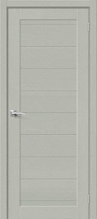 Межкомнатная дверь экошпон Bravo Браво-21, глухая, Grey Wood 900x2000