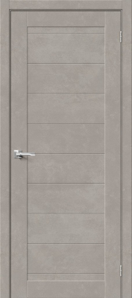 Межкомнатная дверь хард флекс Bravo Браво-21, глухая, Gris Beton 900x2000