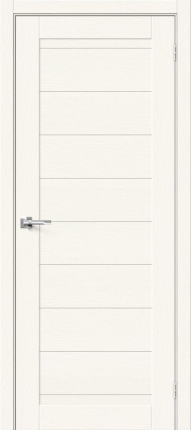 Межкомнатная дверь экошпон Bravo Браво-21 глухая White Wood 900x2000