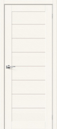Межкомнатная дверь экошпон Bravo Браво-22 остекленная White Wood Magic Fog