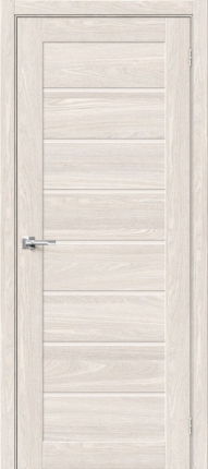 Межкомнатная дверь хард флекс Bravo Браво-22, остеклённая, Ash White 900x2000