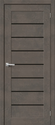 Межкомнатная дверь хард флекс Bravo Браво-22, Brut Beton, Black Shine