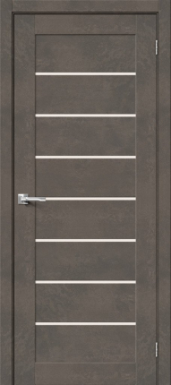 Межкомнатная дверь хард флекс Bravo Браво-22, остеклённая, Brut Beton 900x2000