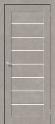 Межкомнатная дверь хард флекс Bravo Браво-22, остеклённая, Gris Beton 900x2000