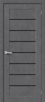 Межкомнатная дверь экошпон Bravo Браво-22, остекленная, Slate Art, Black Star