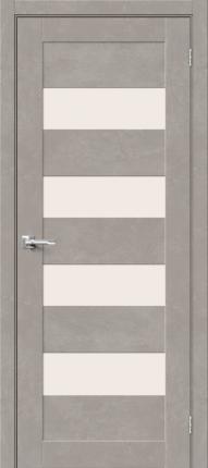 Межкомнатная дверь хард флекс Bravo Браво-23, остеклённая, Gris Beton 900x2000