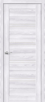 Межкомнатная дверь Браво-28, остекленная, Riviera Ice, Magic Fog