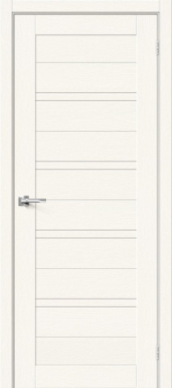 Межкомнатная дверь экошпон Bravo Браво-28 остекленная White Wood Magic Fog 900x2000