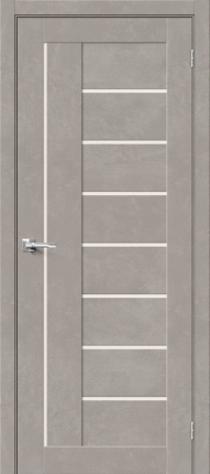 Межкомнатная дверь хард флекс Bravo Браво-29, остеклённая, Gris Beton 900x2000