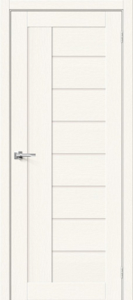 Межкомнатная дверь экошпон Bravo Браво-29 остекленная White Wood Magic Fog