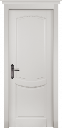 Межкомнатная дверь из массива ольхи Бристоль, глухая, эмаль белая