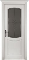 Межкомнатная дверь Бристоль, остекленная, эмаль белая
