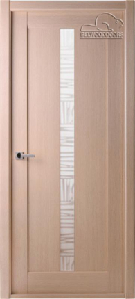 Межкомнатная дверь Челси, остеклённая, клен серебристый 900x2000