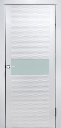 Межкомнатная дверь Д2 бриз, остеклённая, белый 900x2000