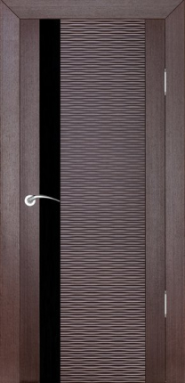 Межкомнатная дверь Д4 бриз, остеклённая, венге 900x2000